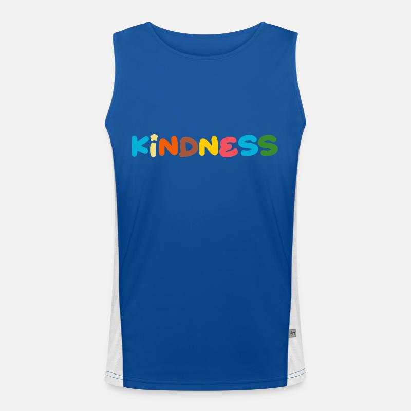 Kindness, positive thinking Men's Functional Contrast Tank Top 
