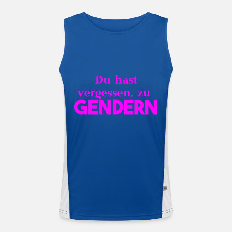 Du hast vergessen zu gendern Geschenkidee lustig Funktionelles Kontrast-Tank Top für Männer 