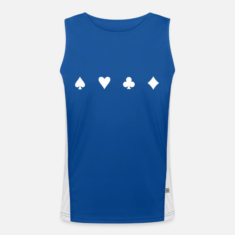 karten symbole Funktionelles Kontrast-Tank Top für Männer 