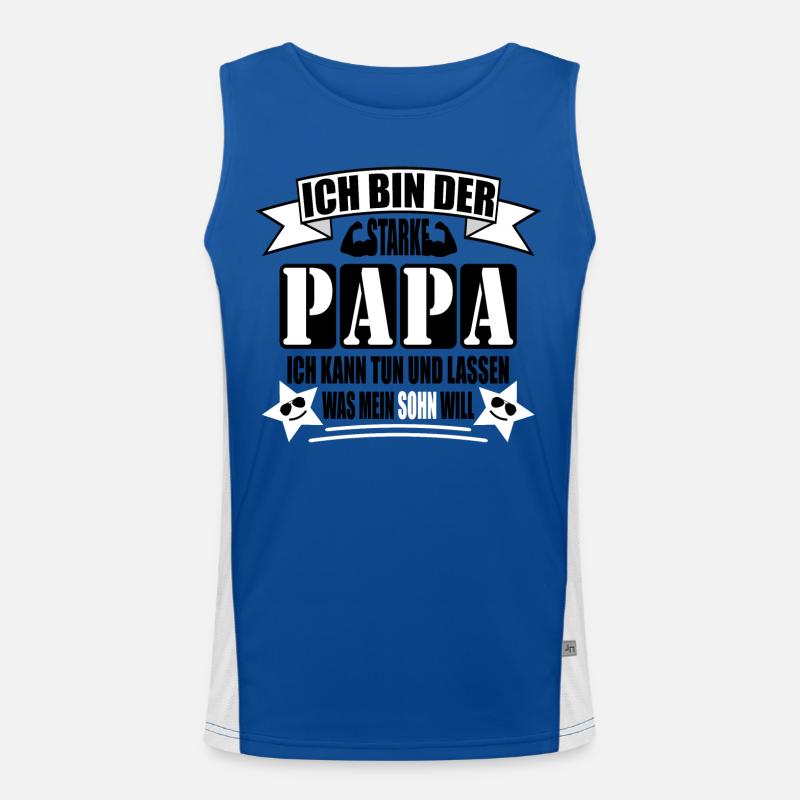 Ich bin der starke Papa Funktionelles Kontrast-Tank Top für Männer 