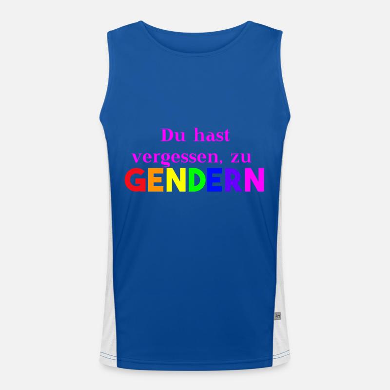 Du hast vergessen zu gendern Geschenkidee lustig Funktionelles Kontrast-Tank Top für Männer 