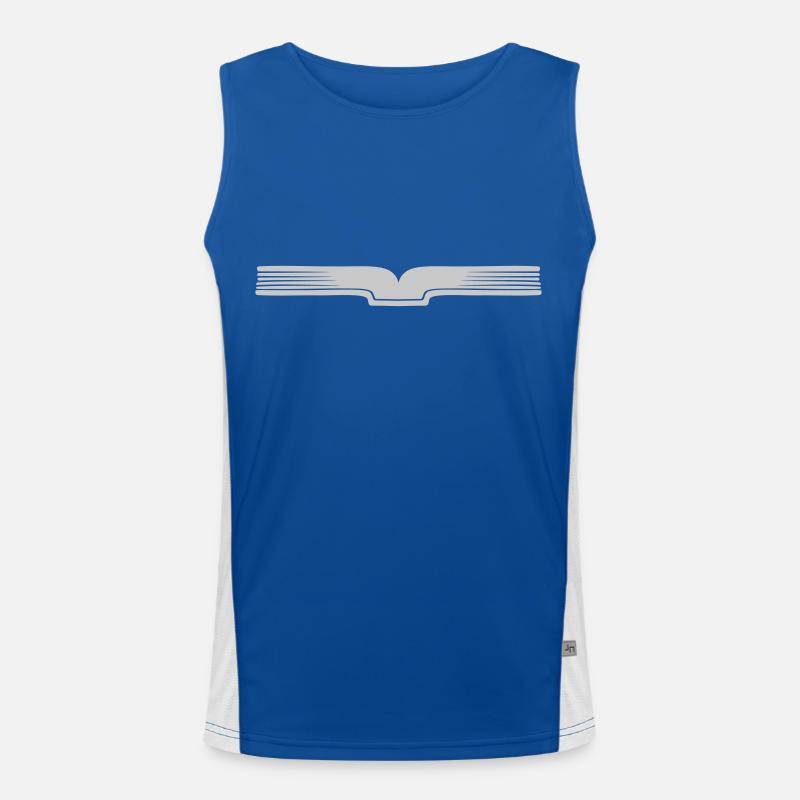 Open pages open book - Men's Functional Contrast Tank Top  - royal/white