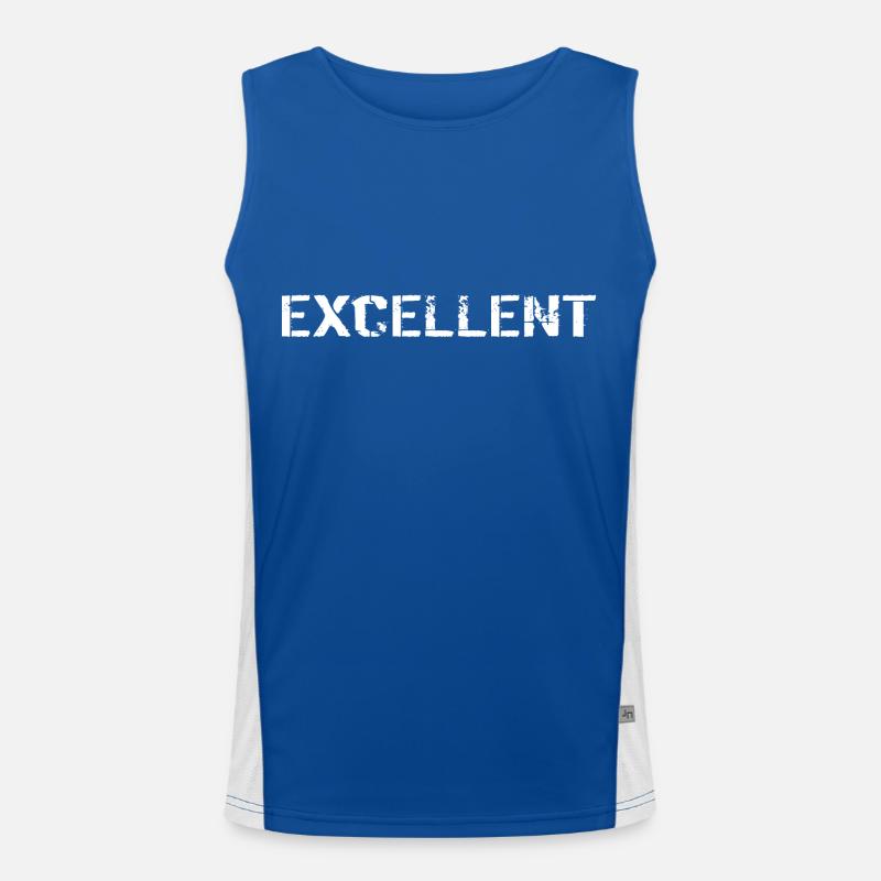 Excellent blanc Débardeur respirant contrasté Homme 