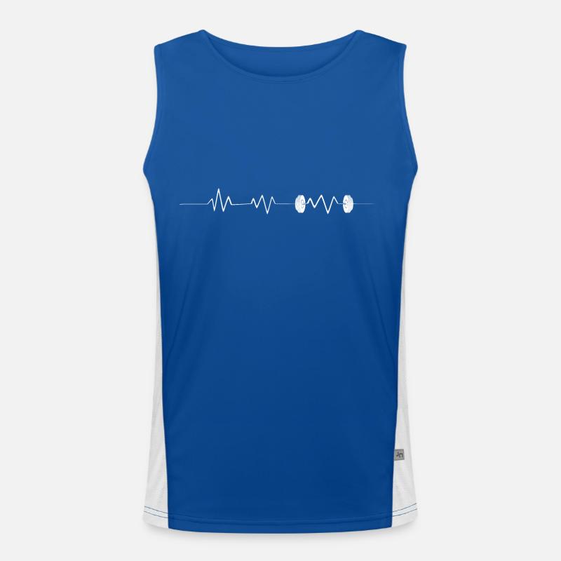 Fitness Workout Dumbbell Frequency Men's Functional Contrast Tank Top 