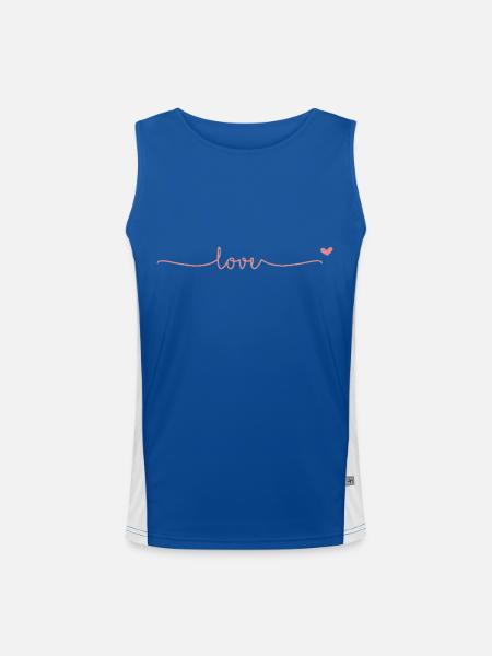 Amour - Débardeur respirant contrasté Homme  - bleu/blanc