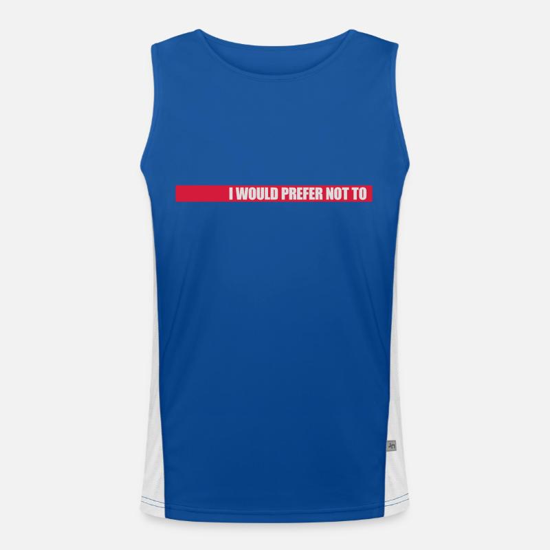I prefer not to Funktionelles Kontrast-Tank Top für Männer 