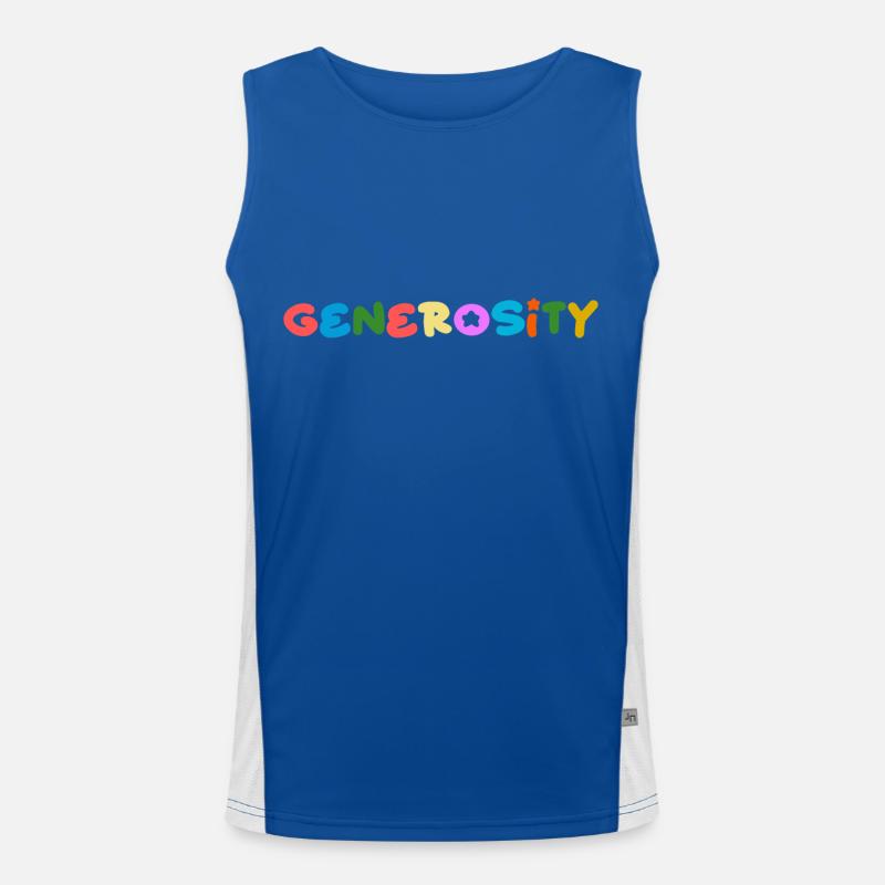 Generosity, positive thinking Men's Functional Contrast Tank Top 