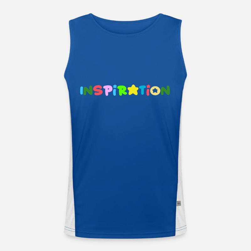 Inspirierend positives Denken Funktionelles Kontrast-Tank Top für Männer 
