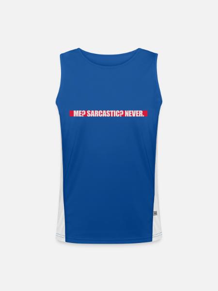me sarcastic never quote - Men's Functional Contrast Tank Top - royal/white