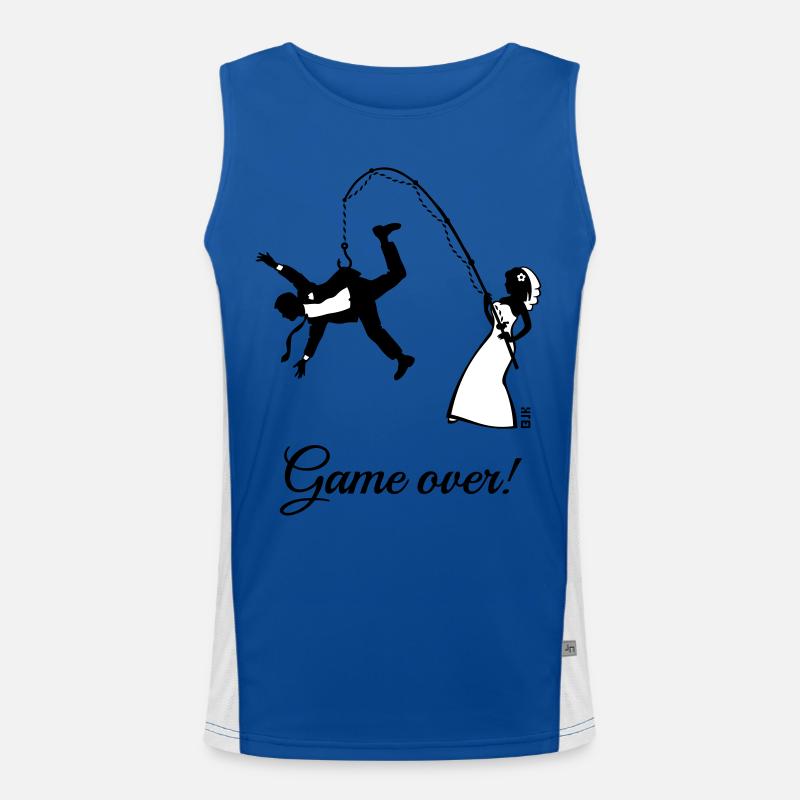 Game Over (Braut Angelt Ehemann / JGA) Funktionelles Kontrast-Tank Top für Männer 