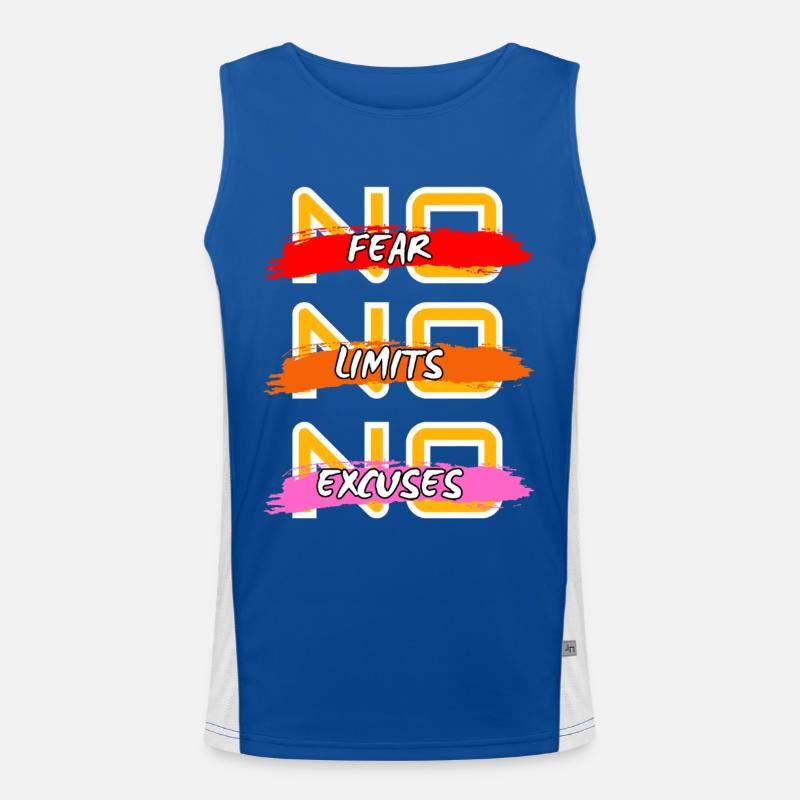 Pas de peur, pas de limites, pas d’excuses Débardeur respirant contrasté Homme 