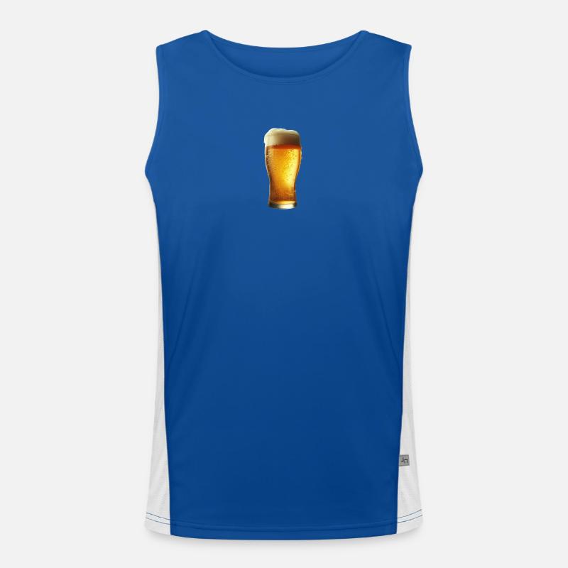 Ein eiskaltes Bier Funktionelles Kontrast-Tank Top für Männer 