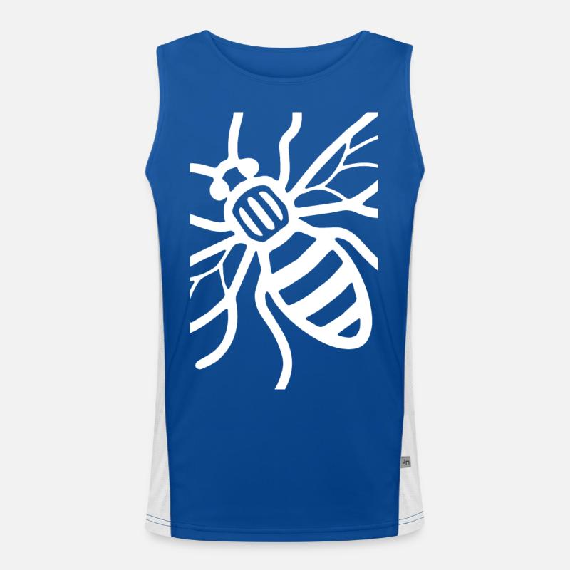 Manchester Bee (Blanc) Débardeur respirant contrasté Homme 