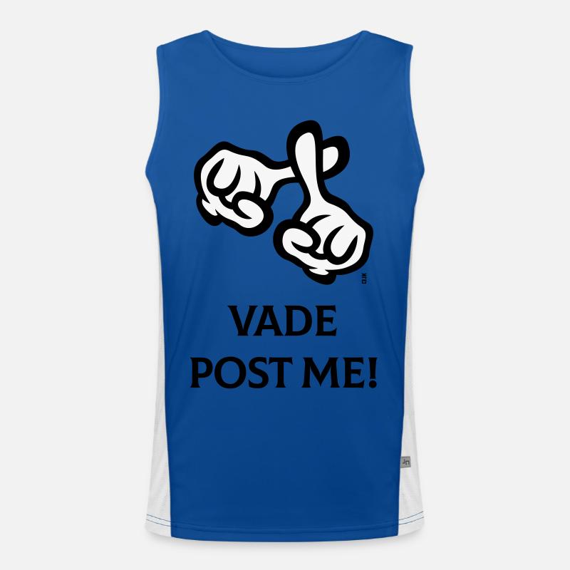 Vade Post Me! (Kreuz / Bibel / Religion / 2C) Funktionelles Kontrast-Tank Top für Männer 