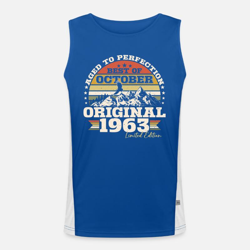 October 1963 Born Birthday Gift Men's Functional Contrast Tank Top 