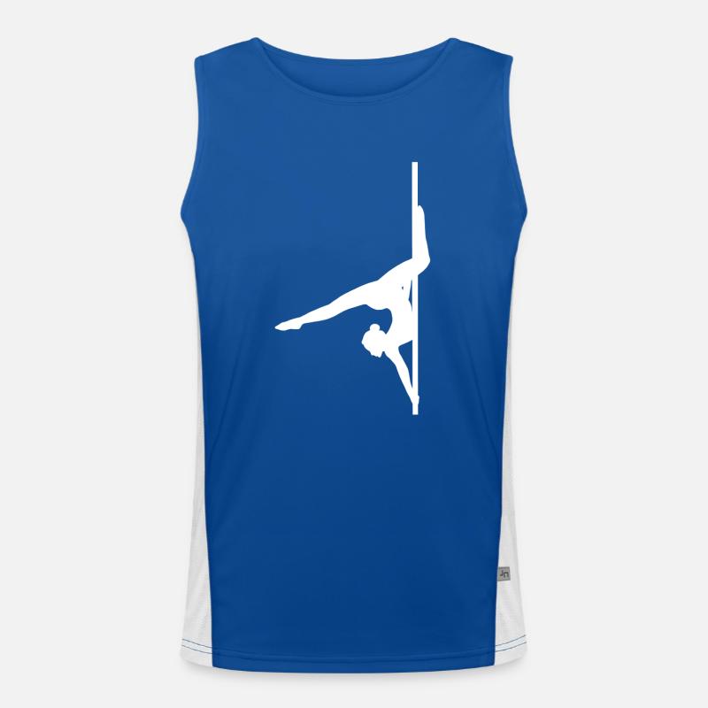 Pole dance figure forme papillon Débardeur respirant contrasté Homme 