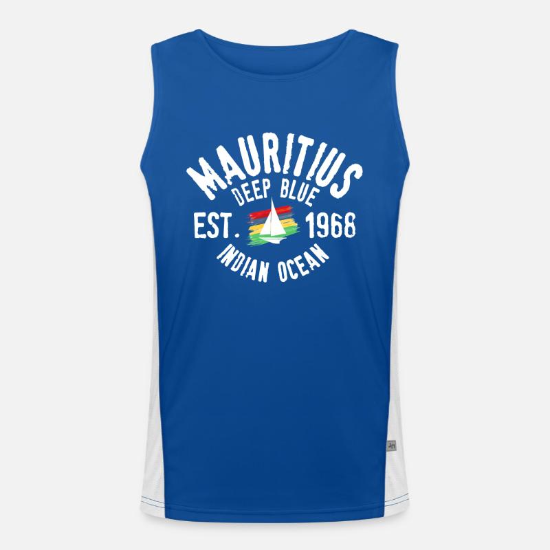 Mauritius deep blue Men's Functional Contrast Tank Top 