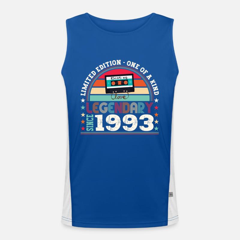 Legendary 1993 29th Birthday Gift Men - Fun Men's Functional Contrast Tank Top 