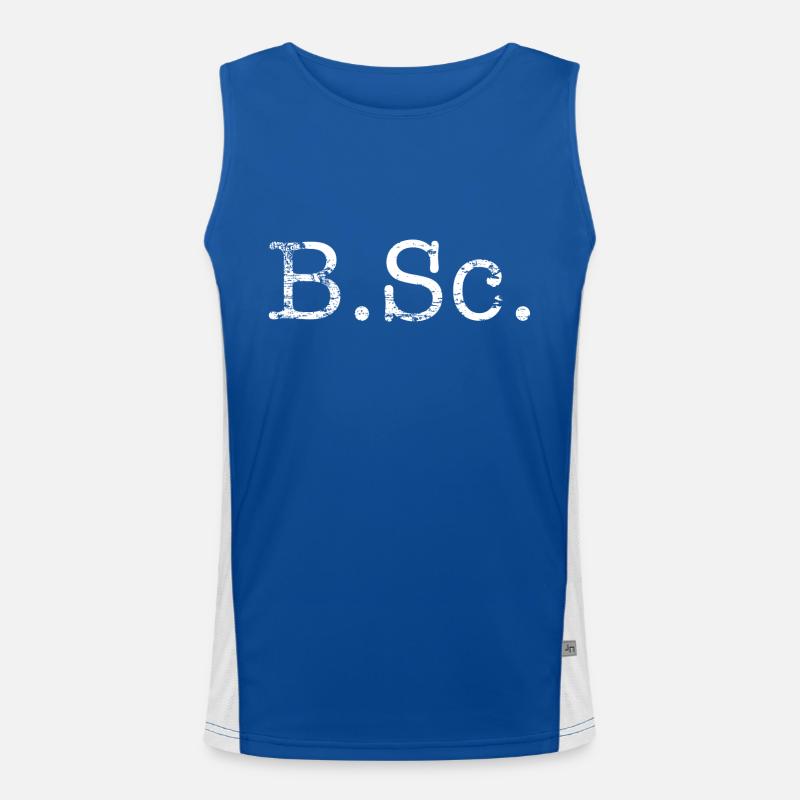 Bachelor of Science Funktionelles Kontrast-Tank Top für Männer 