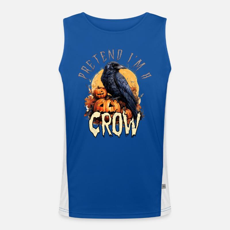 Tu so, als wäre ich eine Krähe Einfaches Halloween-Kostüm Funktionelles Kontrast-Tank Top für Männer 