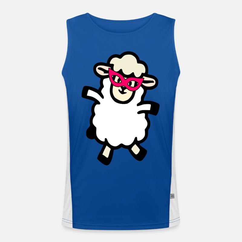 Carnival Mask Sheep Men's Functional Contrast Tank Top 