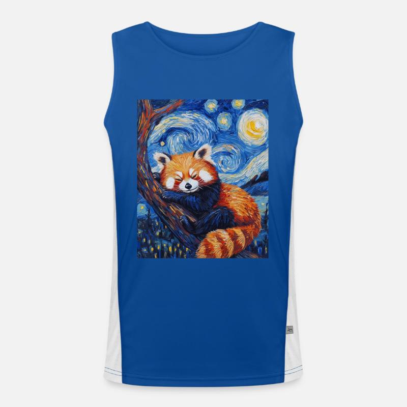 Red panda Men's Functional Contrast Tank Top 