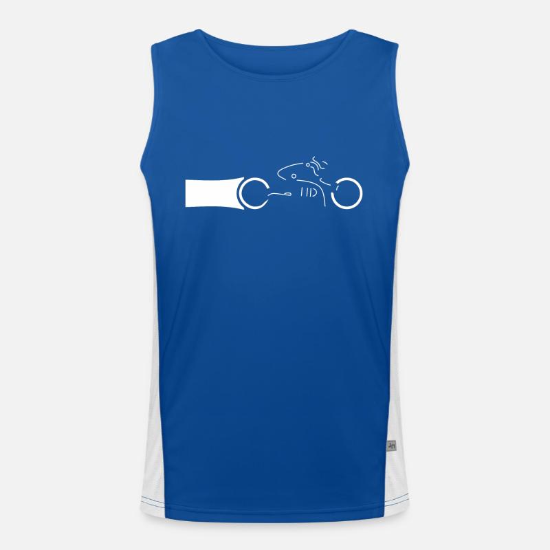 Motorradfahrer Funktionelles Kontrast-Tank Top für Männer 