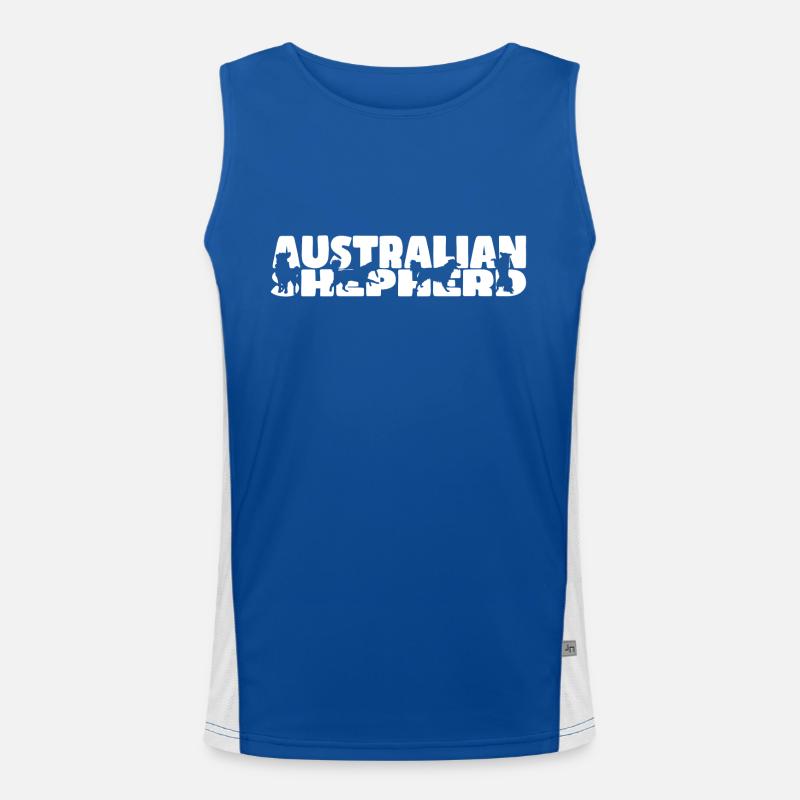 Australian Shepherd Men's Functional Contrast Tank Top 