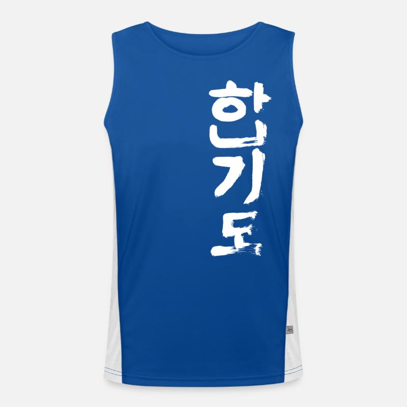 Hapkido - Korean TUSCHE - Men's Functional Contrast Tank Top - royal/white