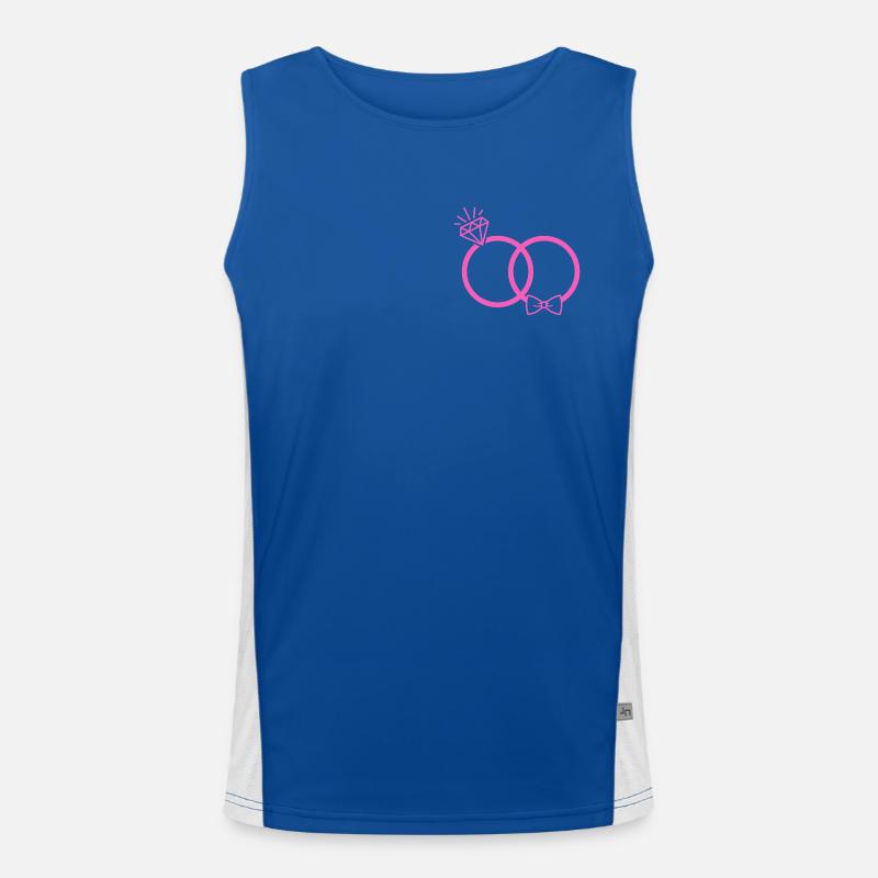Eheringe pink Funktionelles Kontrast-Tank Top für Männer 