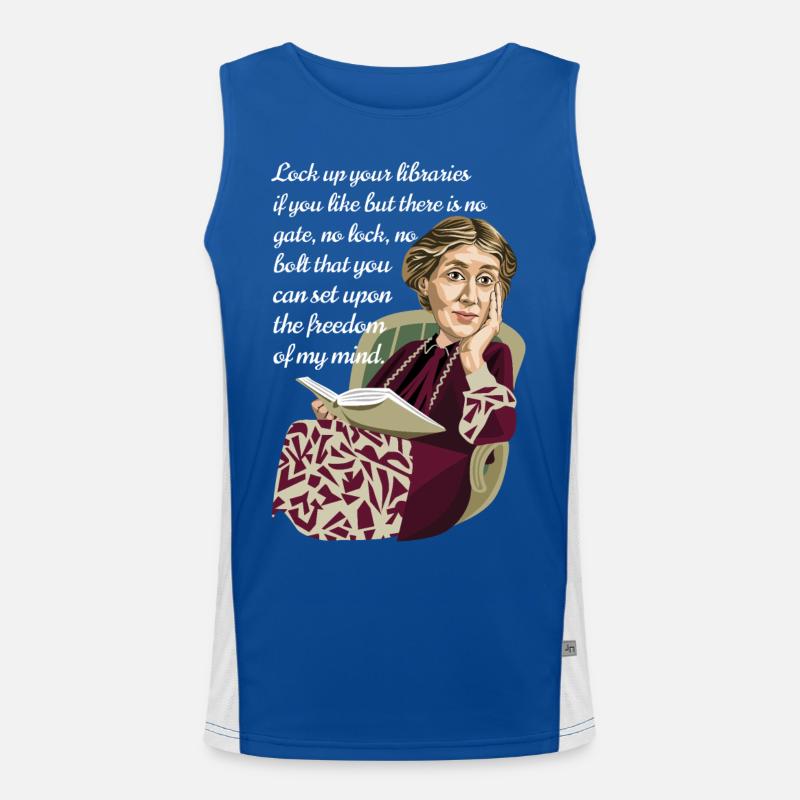 Virginia Woolf Funktionelles Kontrast-Tank Top für Männer 