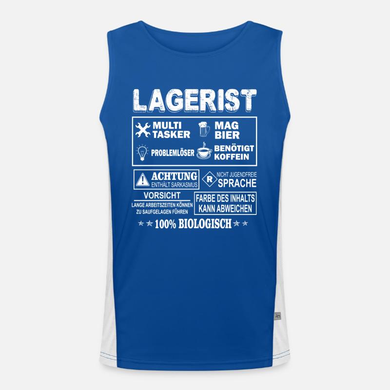 LAGERIST Multitasker Funktionelles Kontrast-Tank Top für Männer 
