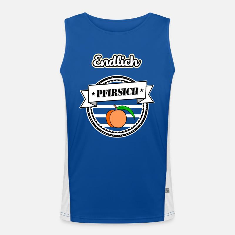 Endlich Pfirsich - 40 Vierzig sw Funktionelles Kontrast-Tank Top für Männer 