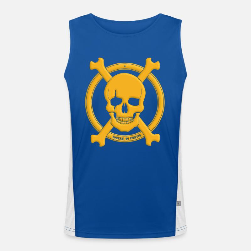 Piratenschädel Funktionelles Kontrast-Tank Top für Männer 