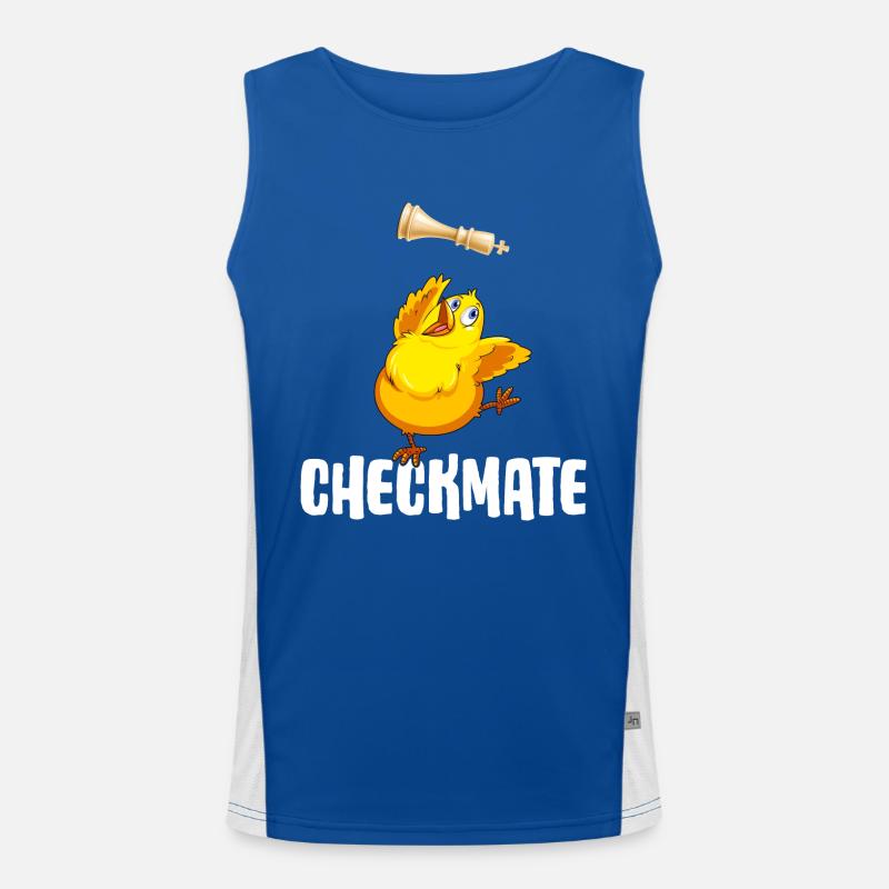 Chess Checkmate Chess player "checkmate" - Men's Functional Contrast Tank Top  - royal/white
