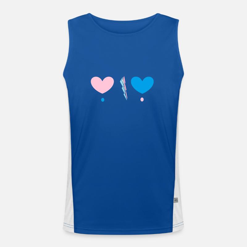 Two hearts Men's Functional Contrast Tank Top 