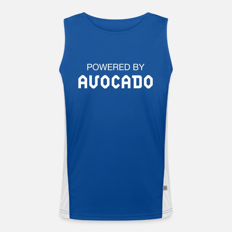 Powered By Avocado - Men's Functional Contrast Tank Top  - royal/white