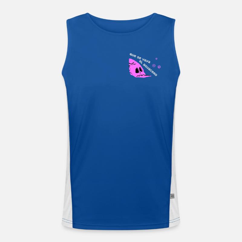 Downpour be gone - Men's Functional Contrast Tank Top  - royal/white
