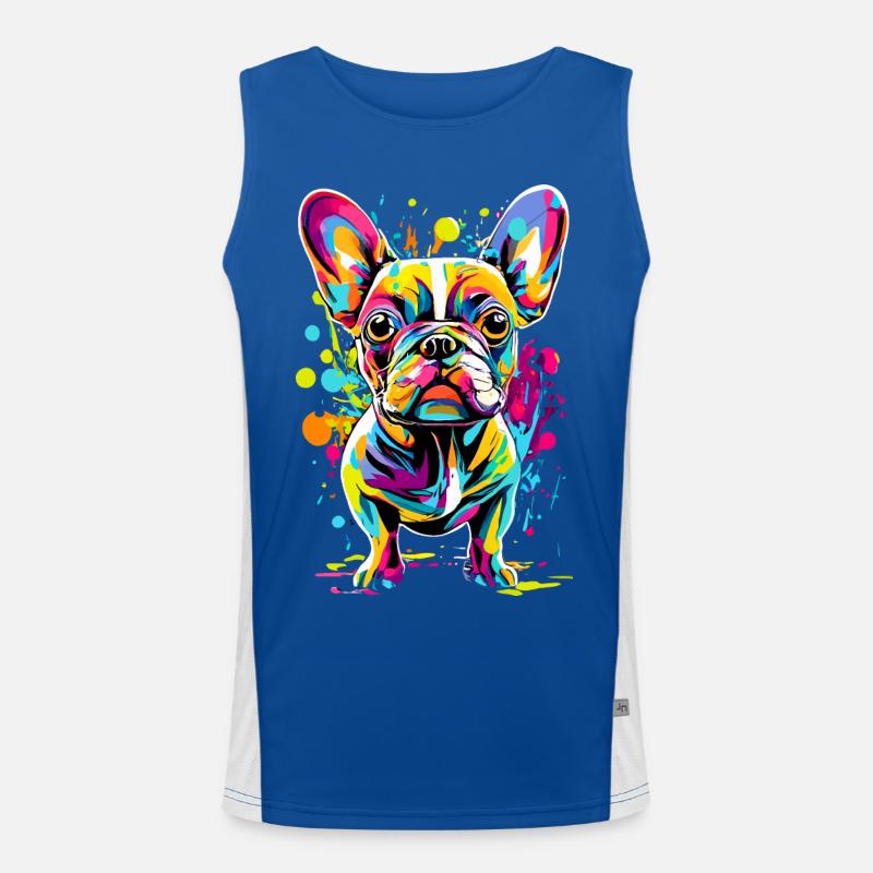 Bouledogue Français Coloré - Race de chien Débardeur respirant contrasté Homme 