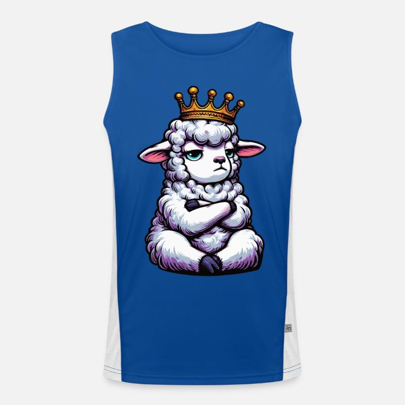 Schaf Schafe Schäfer Schafhalter Schafbock Funktionelles Kontrast-Tank Top für Männer 
