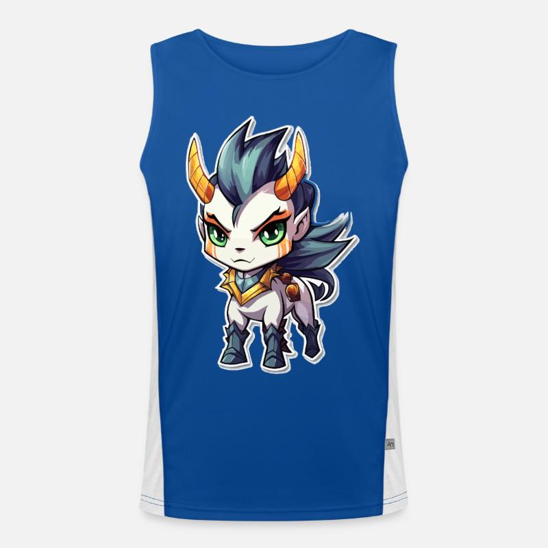 Chibi Dämonenpferd Funktionelles Kontrast-Tank Top für Männer 