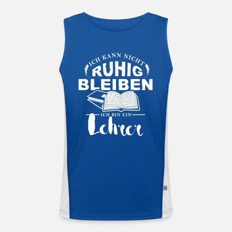 Ich bin ein Lehrer Funktionelles Kontrast-Tank Top für Männer 