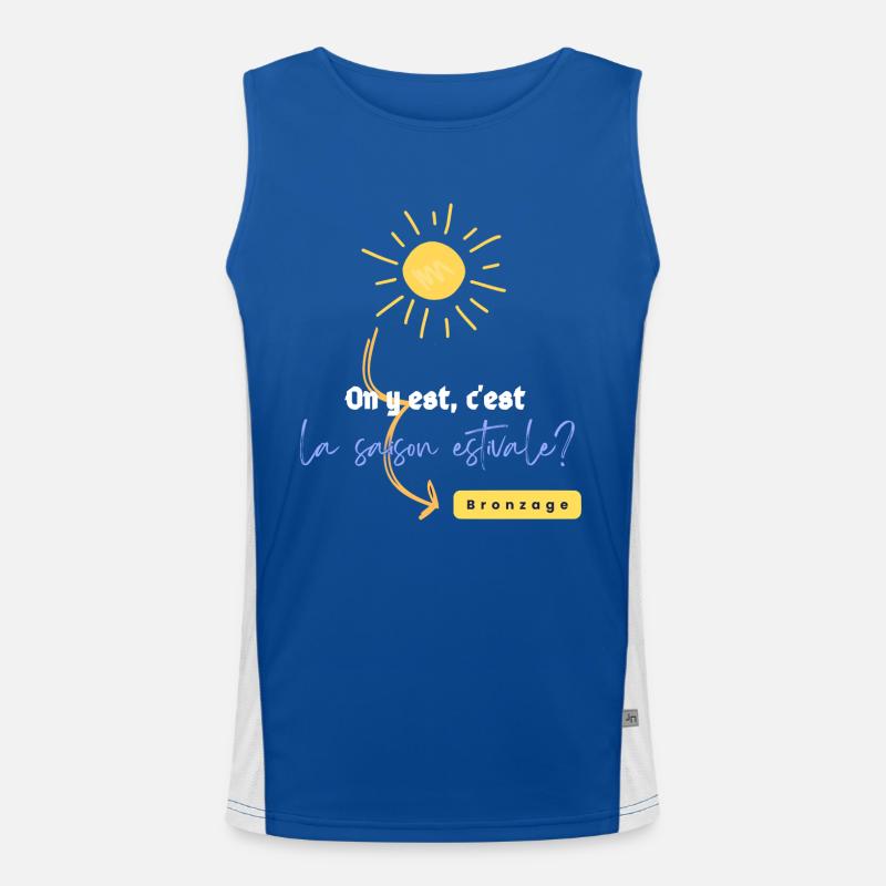 On y est, c'est la période estivale. Débardeur respirant contrasté Homme 