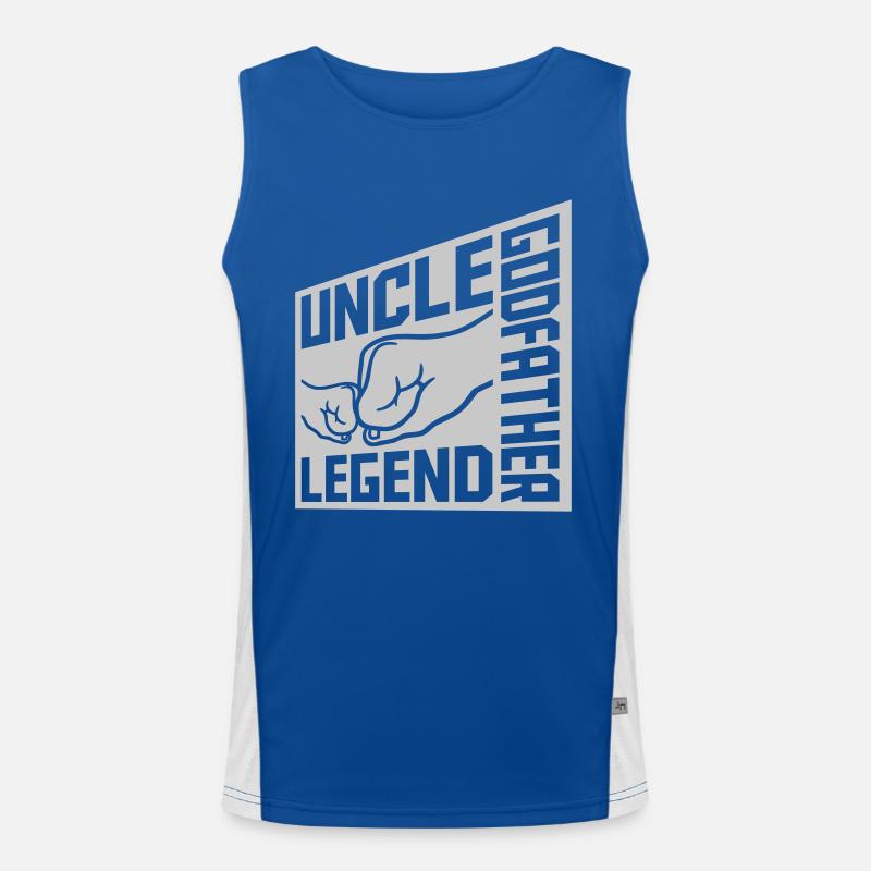 Uncle Godfather Legend Quote Men's Functional Contrast Tank Top 