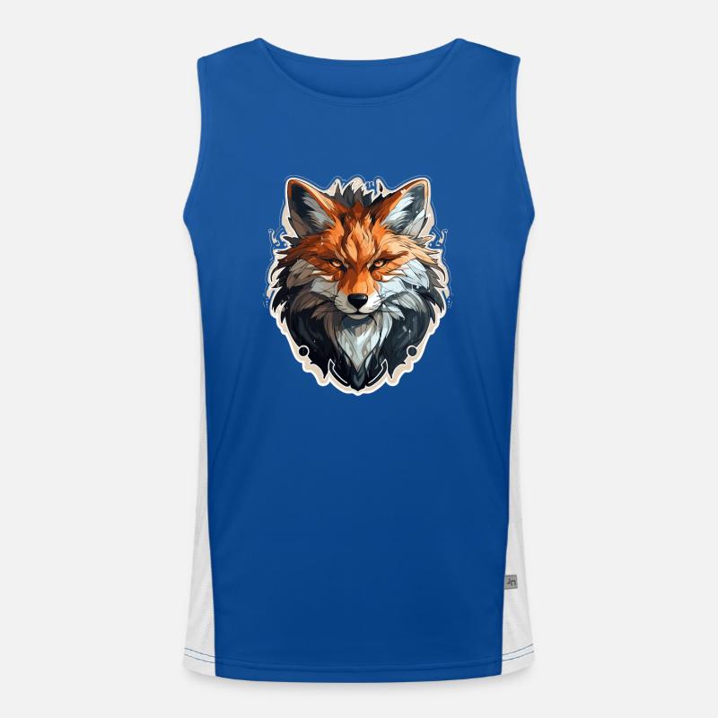 Fuchs - Illustration Funktionelles Kontrast-Tank Top für Männer 