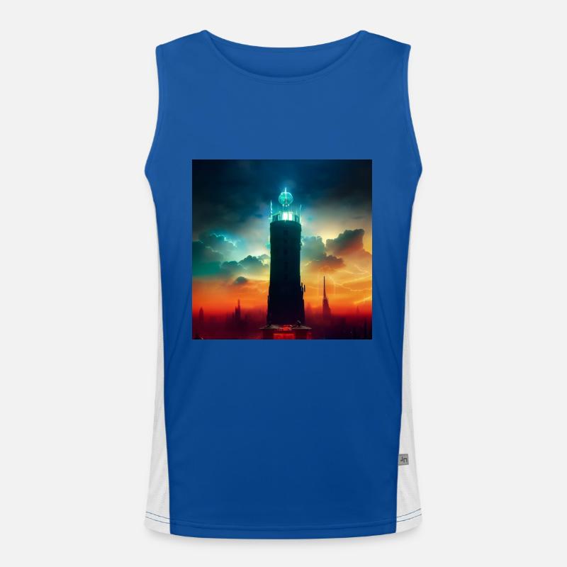 Der Turm Funktionelles Kontrast-Tank Top für Männer 