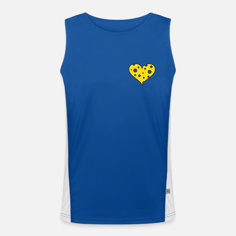 Coeur de fromage - Coeur de fromage - Logo de poitrine Débardeur respirant contrasté Homme 