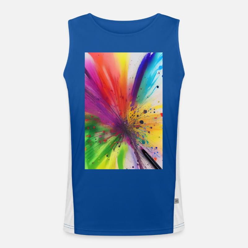 Farbklecks Funktionelles Kontrast-Tank Top für Männer 