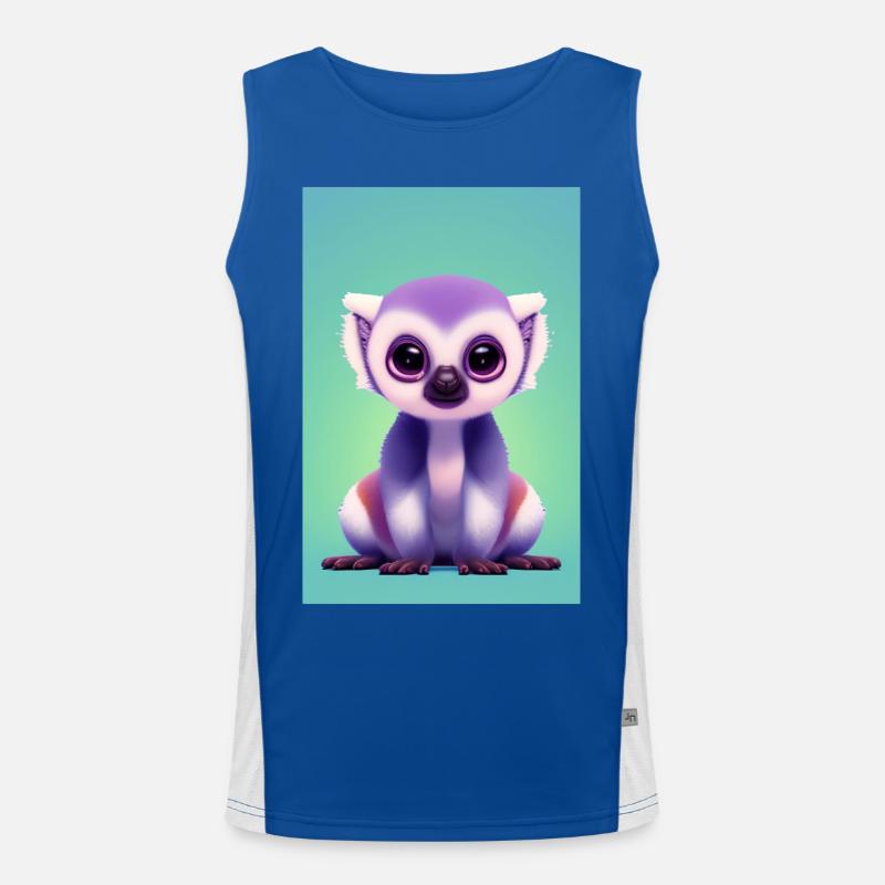 Lemur Affe Funktionelles Kontrast-Tank Top für Männer 