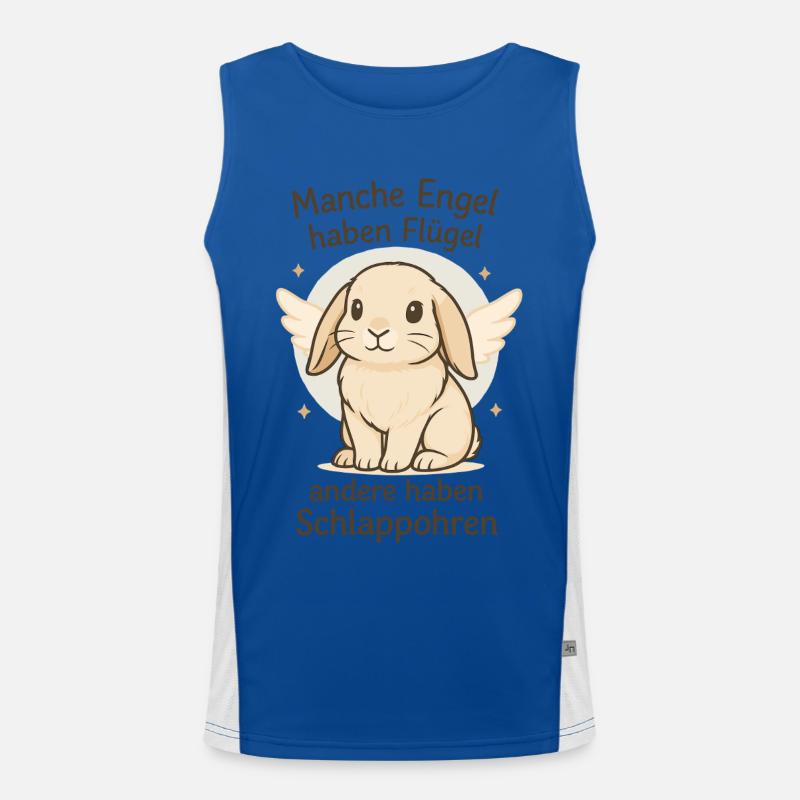 Rabbits, Dwarf Rams, Angels, Wings, Floppy Ears Men's Functional Contrast Tank Top 